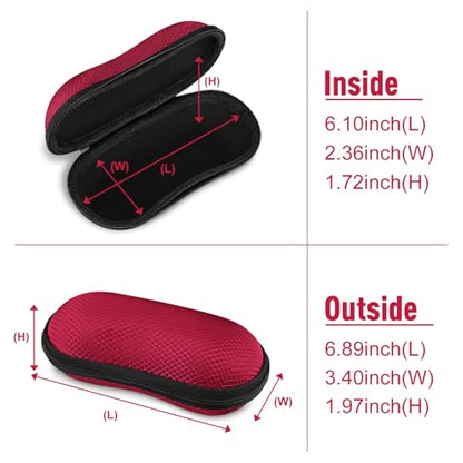 FINTIE Sunglasses Case, Hard EVA Shell Shockproof Sport Glasses Case - color: Red
