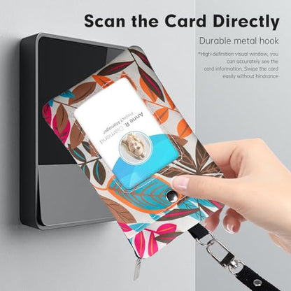 Small Lanyard Wallet with ID Window Minimalist Nylon Zipper Lanyard Pouch - color: Leaf
