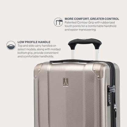 Travelpro Pathways 3 Hardside Carry-On Luggage Suitcase, Beige, 21-Inch - color: Champagne, size: Carry On 21 Inch