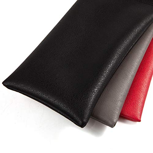 TRIUMPH VISION Eyeglass Case Glasses Case Soft Sunglass Pouch Sleeve 3 Pack - color: 3 Pack Dark Grey, Red, Black