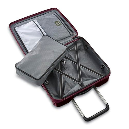 Samsonite Stryde 2 Hardside Expandable Luggage with Double Spinner Wheels, Medium Glider, Merlot - color: Merlot, size: Checked-Medium Spinner