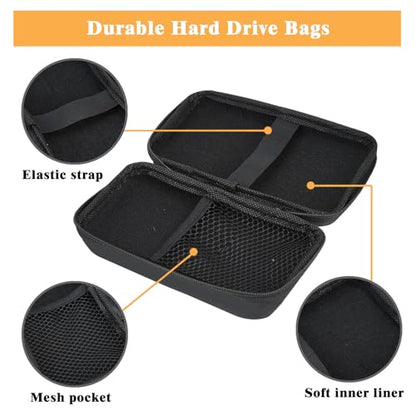 Zoyiancy Portable Cable Carrying Case, Dustproof Power Bank Protector - color: Black