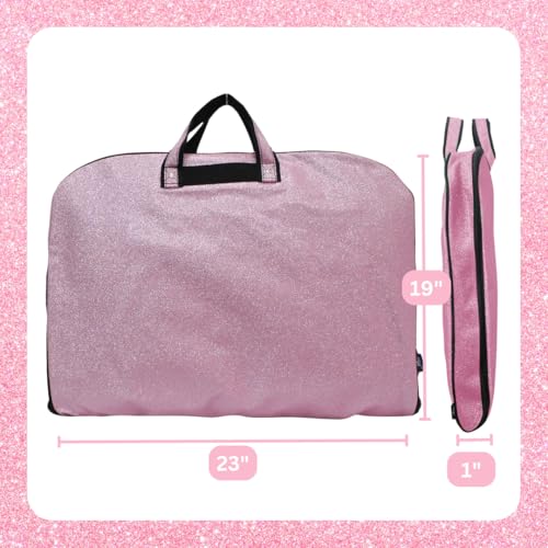 NGIL Glitter Travel Hanging Garment Bag (Glitter-Pink) - color: Glitter-Pink