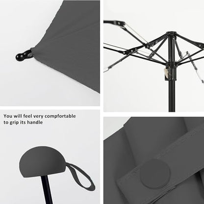 Mini Travel Umbrella with Case - Compact & Lightweight for Men & Women - Windproof & UV Protection - Portable Folding Pocket Umbrella