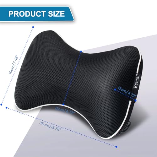 Keemall Inflatable Car Neck Pillow for Driving, Travel, Camping & Office - color: Black, size: Medium
