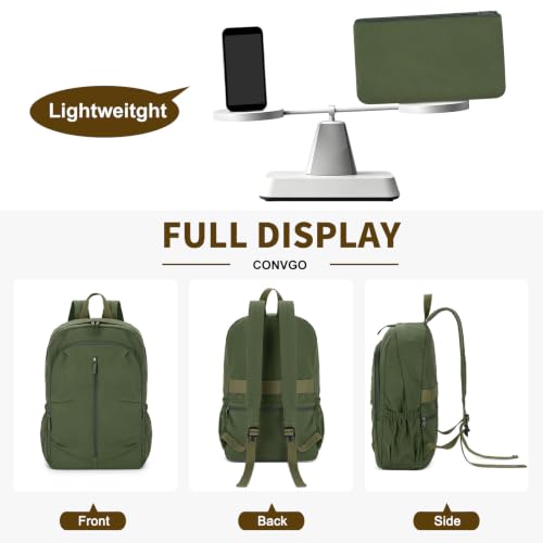 Small Hiking Backpack 20L Packable Casual Daypack, Dark Green - color: Dark Green