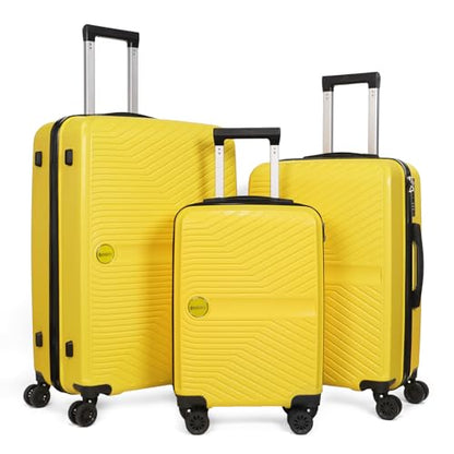 Luggage Set 3 Pieces -Suitcase Set - Luggage with Wheels - Check-in Luggage - PC + ABS Durable Suitcase Rotating Silent Wheels 3-Piece 20/24/28 (blue) - color: blue