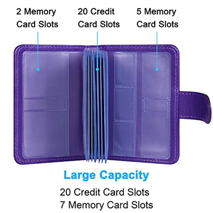 Wisdompro Credit Card Holder, RFID Blocking Wallet Debit Card Protector - color: Purple, size: Vertical