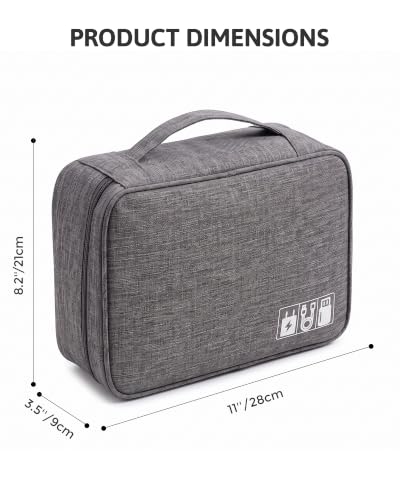 OrgaWise Electronics Travel Organizer, Three-Layer Tech Case - color: Three layer-Grey