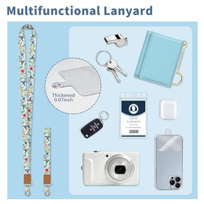 Bird Lanyard Wallet with Id Badge Holder Keychain for Card Women - color: Bird