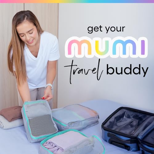 MUMI Packing Cubes for Travel - 5 Set Luggage Organizer Bags, Purple - color: purple