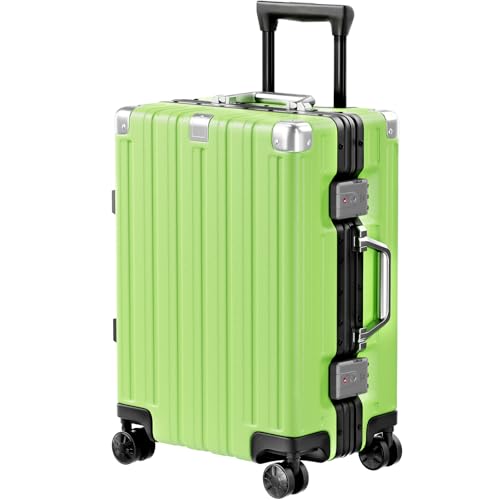 Krute Zipperless Carry On Luggage with Wheels 20 inch Hardshell Suitcase - color: Green, size: Carry-on (20 Inch)