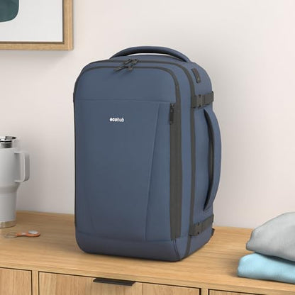 ECOHUB Travel Backpack 18x14x8 Frontier Airlines Personal Item Bag Blue - color: Blue, size: 18 inch