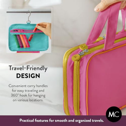 Kids Travel Organizer, Girls Bag With Hook, Toiletry and Makeup Bag, Small - color: CB Pink, size: Small