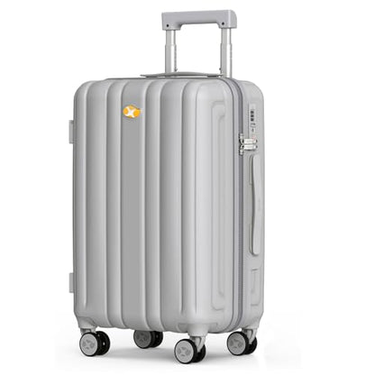 MGB Hardside Carry On Luggage 22x14x9 Airline Approved, Scratch Resistant - color: Silver, size: 20 Inch - Carry-on