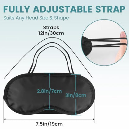 60 PCS Sleep Eye Masks Blindfolds - Light-Tight with Nose Pad & Adjustable Strap, Bulk Comfortable Breathable Party Supplies for Team Building Travel, Black Eye Cover for Women Men - color: 60 Pcs Blindfolds Bulk