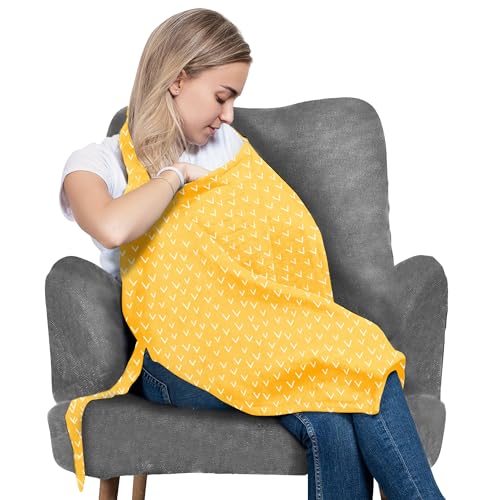 San Francisco Baby Nursing Cover, Breathable 360° Nursing Cover Up, Privacy Breastfeeding Blanket - Luxury Yellow - color: Luxury Yellow