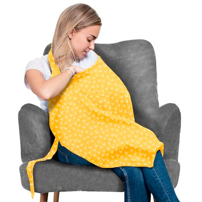 San Francisco Baby Nursing Cover, Breathable 360° Nursing Cover Up, Privacy Breastfeeding Blanket - Luxury Yellow - color: Luxury Yellow