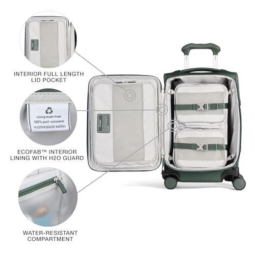 Travelpro VersaPack+ Softside Carry-On Luggage Suitcase, Green, 21-Inch - color: Desert Sage Green, size: Carry On