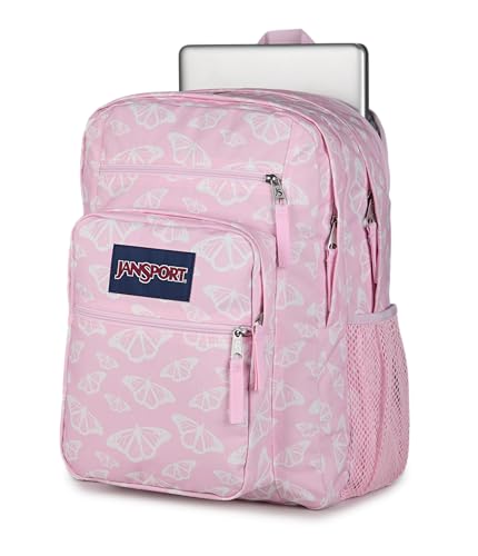 JanSport 34L Big Backpack - 15 Inch Laptop Sleeve, Flutter By Pink - color: Flutter By Pink Ice