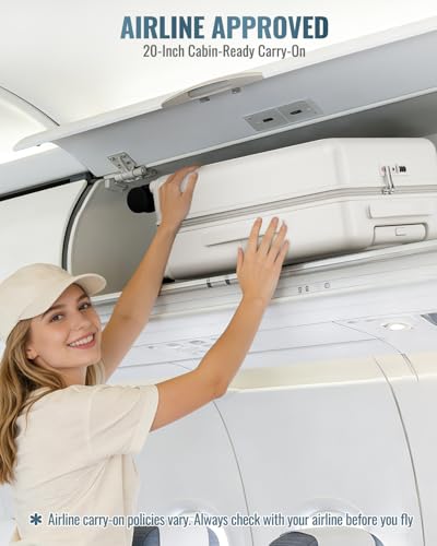 Joyway 3 Piece Luggage Set with Spinner Wheels, 20/24/28 Inch, White - color: White, size: 3-Piece Set (20/24/28)