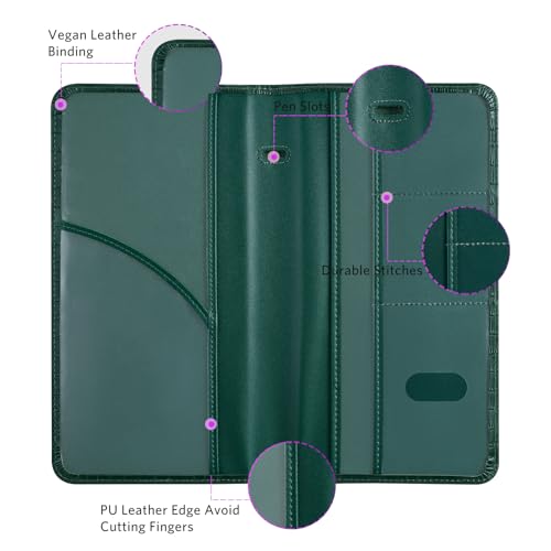 CoBak Car Registration and Insurance Holder - color: L-Crocodile Pine Green