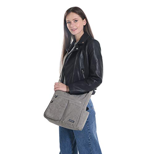 MHCNLL Women's Nylon Crossbody Purse, Anti-Theft RFID Lightweight - color: Purple