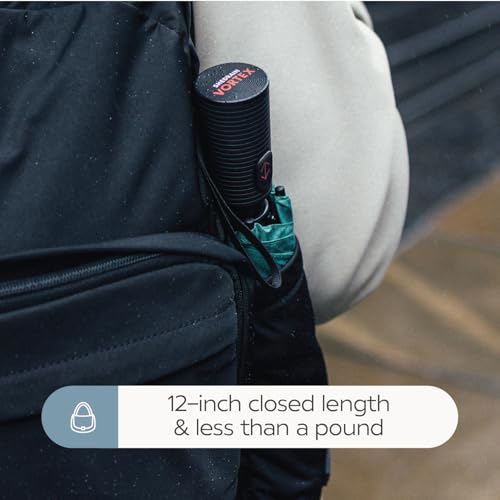 ShedRain Vortex Windproof Compact Travel Umbrella, Auto Open Close | Folding Umbrella, Vented Canopy, Cable Enforced Technology, 75 MPH Wind Rated - color: Tranquil Blue