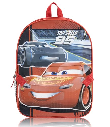 Disney Pixar Lightning McQueen Backpack with Lunch Box Set for Kids - color: Cars