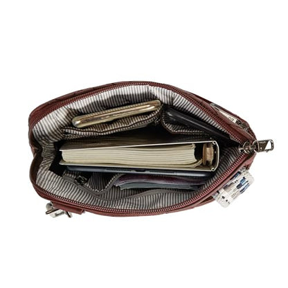 Travelon Anti-Theft Boho Slim Crossbody - color: Paprika