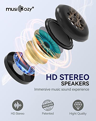 MUSICOZY Sleep Headphones Bluetooth 5.4 Sleep Mask with HD Sound - color: Blue