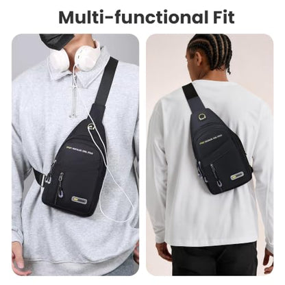 Waterproof Sling Bag for Men,Lightweight Crossbody Small Backpack,Shoulder Chest Bag for Travel Hiking - color: Grey