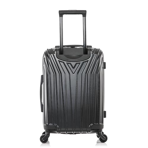InUSA VASTY 20-Inch Carry-On Hardside Spinner Luggage Lightweight Black - color: Black, size: 20 Inch