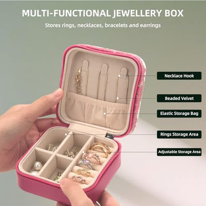 shunmei Mini Travel Jewelry Box, Personalised Pattern, Four Cats - style: Four Cats