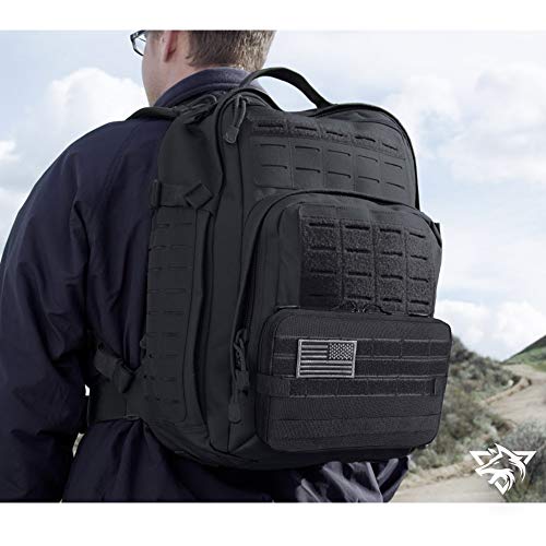 WYNEX Tactical Admin Molle 파우치, Medical EDC EMT 유틸리티 백 쉘 디자인 부착 파우치 1000D 나일론 하이킹 벨트 백 - color: 블랙(업그레이드됨)