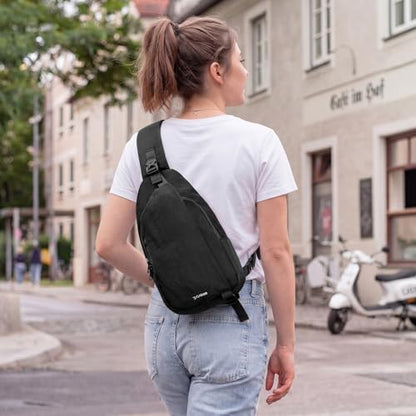 G4Free Sling Bag for Men, RFID Blocking Crossbody Bag for Daily - color: black