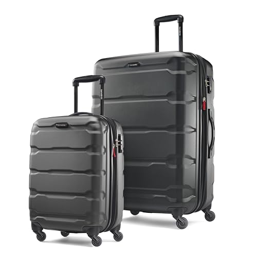 Samsonite Omni PC Hardside Expandable Luggage with Spinner Wheels, Black, 2-Piece Set (20/28) - color: Black, size: 2-Piece Set (20/28)