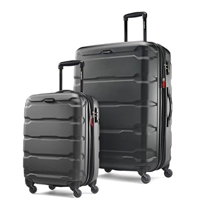 Samsonite Omni PC Hardside Expandable Luggage with Spinner Wheels, Black, 2-Piece Set (20/28) - color: Black, size: 2-Piece Set (20/28)