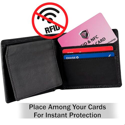 SaiTech IT 10 Pack RFID Blocking Card for Credit Debit ID Card, Pink - color: Pink