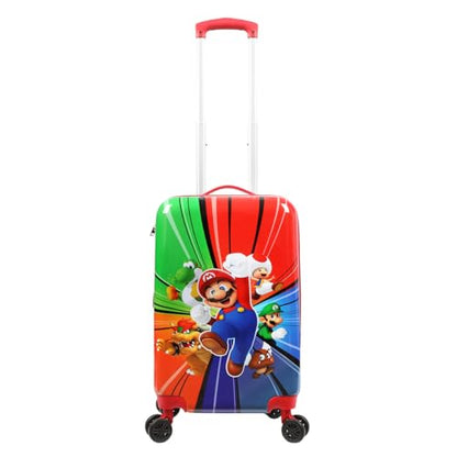 Bioworld Super Mario Bros Character Group Art 20" Rolling Carry On Luggage - color: SMB Character Group