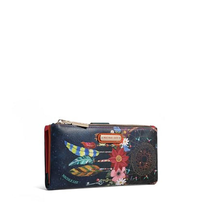 Nicole Lee Amanda 2 Piece Bifold Wallet, Vegan Leather, RFID Blocking Technology, Multiple Card Slots, (DREAM COMES TRUE) - color: DREAM COMES TRUE