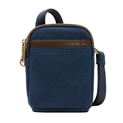 Travelon Anti-Theft Courier Mini Crossbody Bag - color: Navy