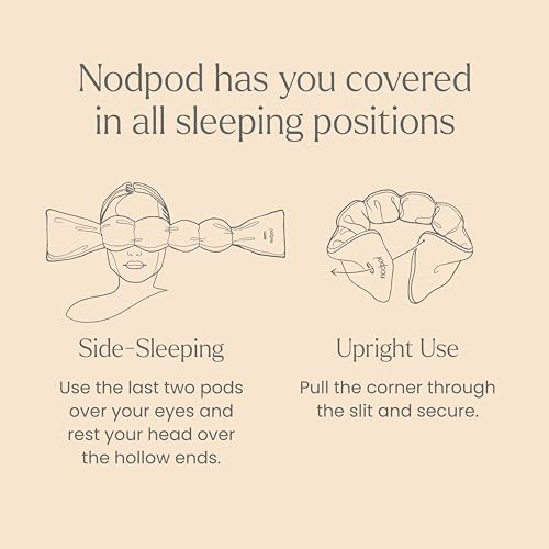 nodpod Patented Gentle Pressure Sleep Mask, Weighted Eye Mask - color: Bone Cotton
