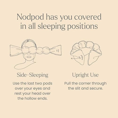 nodpod Patented Gentle Pressure Sleep Mask, Weighted Eye Mask - color: Bone Cotton