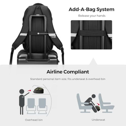 Swissdigital Design Travel Backpack for Men with USB Charging Port SD803-26 - color: Olive/Black