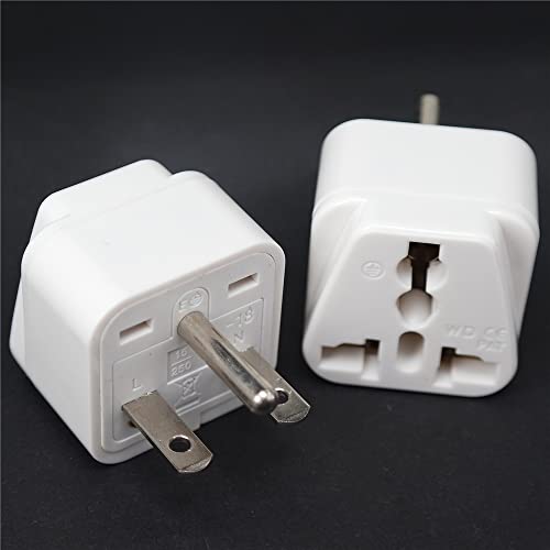 Toptekits White NEMA 6-15P Universal Plug Adapter 110-250V 15A,Universal World to North American US NEMA 6-15P Electrical Plug Adapter Converter (6-15P White) - style: 6-15P White
