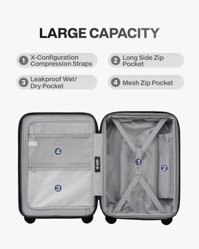Coolife Expandable Luggage with TSA Lock 2 Piece Set Grey - color: Grey, size: 2 Piece Set（20/29inch）