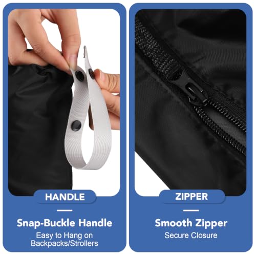 Dntorx 3 Pcs Travel Laundry Bags Dirty Clothes Travel Bag, Foldable Waterproof Laundry Bag with Sturdy Handle for Family Beach Gym Pool Yoga Workout College Dorm Swimsuit Diaper Storage, Black - size: 3 Pack - 45x60cm + 35x55cm + 30x40cm
