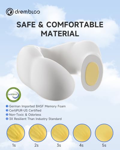 Travel Neck Pillow for Airplane, 360° Ergonomic Support for Sleeping - color: Black
