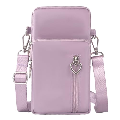 Small Crossbody Bags for Women, Universal Pouch Wallet Cell Phone Purse Lightweight Pockets Handbags Mini Shoulder Bag - color: 010 Lightpurple